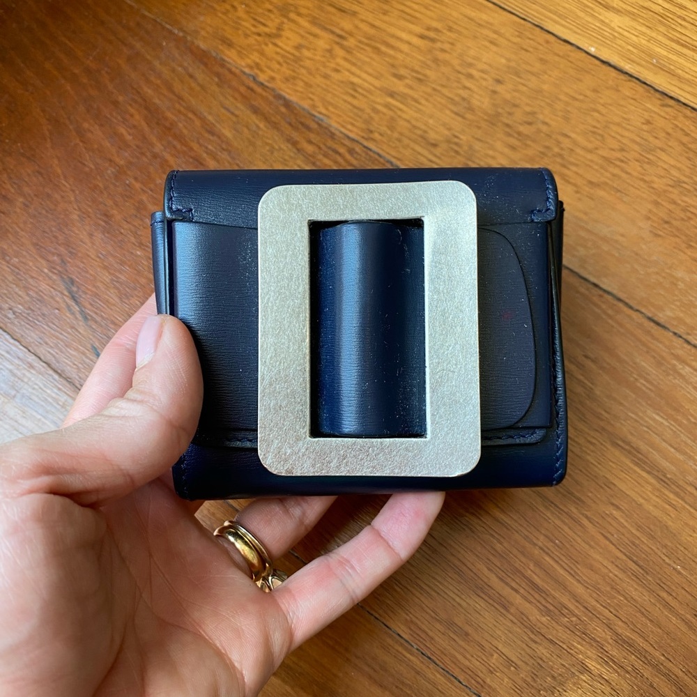 Boyy card case wallet in navy